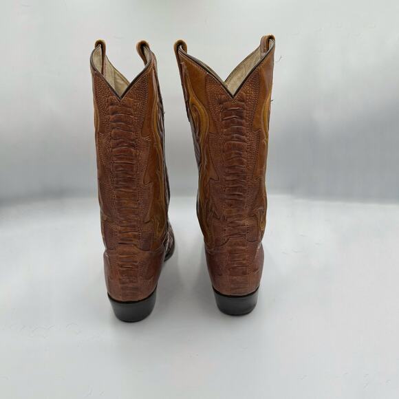 Rudel Brown Leather Men’s Western Cowboy Boots Sz 11E - Picture 14 of 16